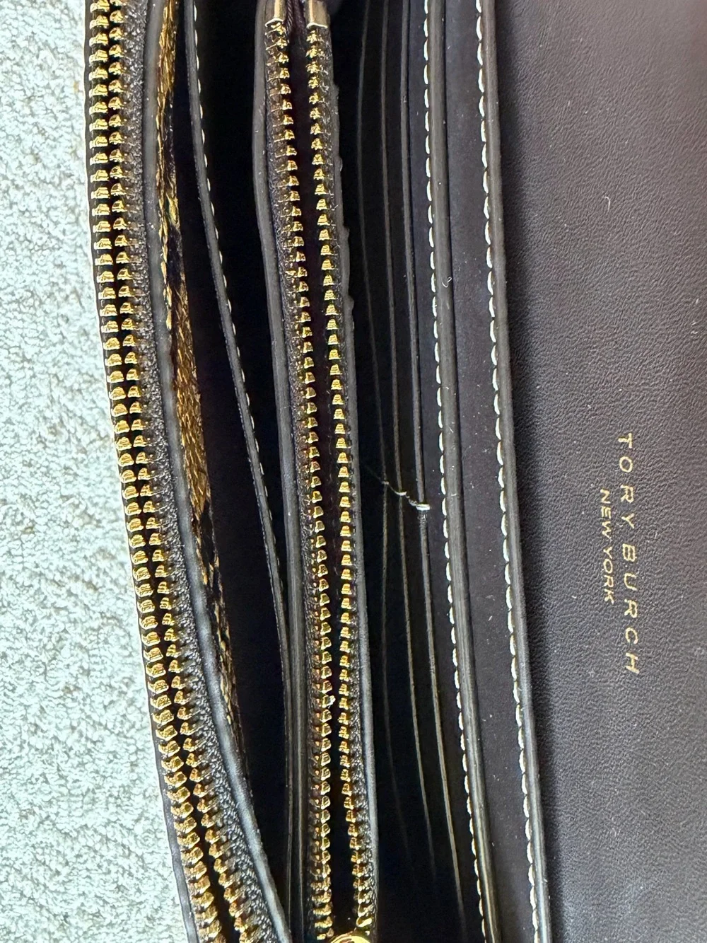 Tory Burch Snake-Print Crossbody in Brown and Black - Picture 7 of 10
